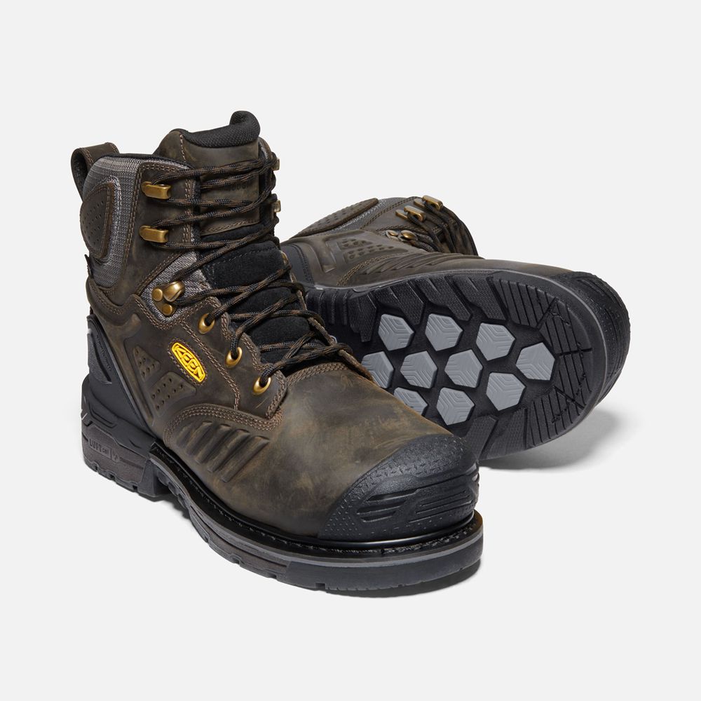 Keen Laarzen Heren Zwart Bruin - Philadelphia 6\" Insulated Waterproof (Carbon-Fiber Toe) - 36192-NFZ